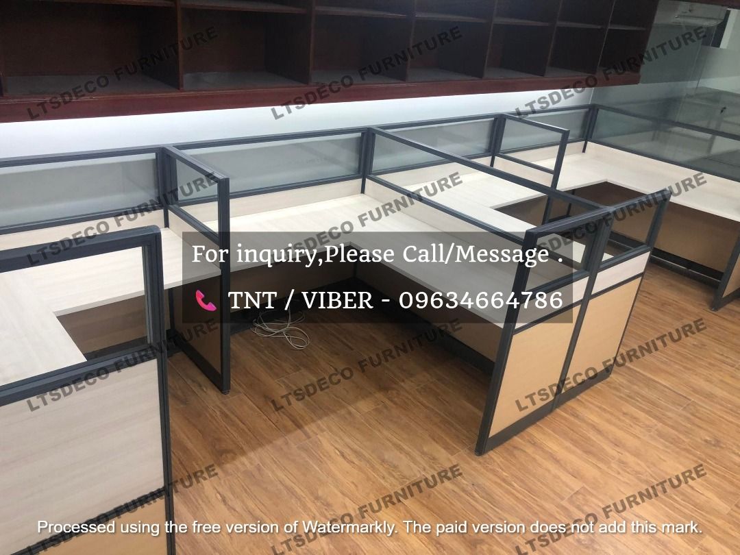 workstation table modular office partition customized (Category: Office Furniture & Fixtures) located in Caloocan City. Submitted by sandy.furniture (Listing ID 1468305038, Image 1). Description: 👉Are you looking for WORKSTATION, MODULAR CUBICLES OFFICE PARTITION, and OFFICE FURNITURE SUPPLIER? LTSDECO Furniture, is direct supplier, manufacturer, and trusted provider of high quality, affordable and durable modular office divider partition, home 