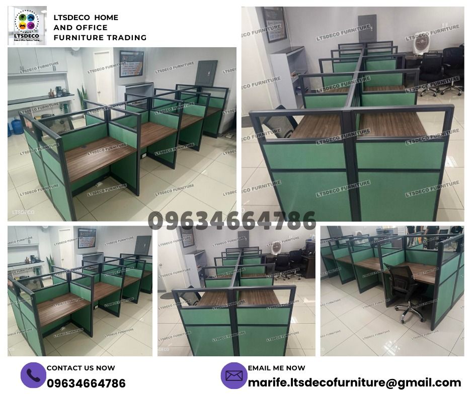 workstation table modular office partition furniture customized (Category: Office Furniture & Fixtures) located in Caloocan City. Submitted by cheska.ltsdeco (Listing ID 1468355419, Image 2). Description: 👉Are you looking for WORKSTATION, MODULAR CUBICLES OFFICE PARTITION, and OFFICE FURNITURE SUPPLIER? LTSDECO Furniture, is direct supplier, manufacturer, and trusted provider of high quality, affordable and durable modular office divider partiti