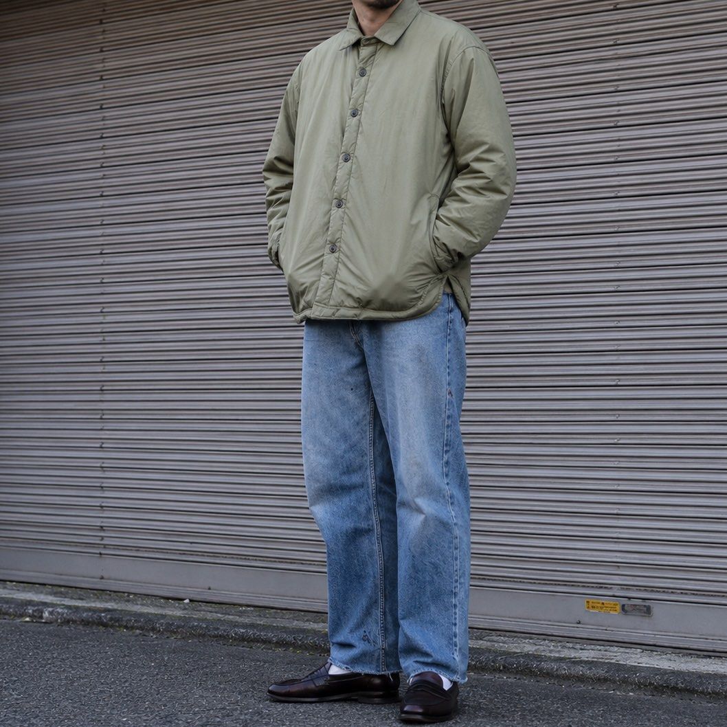 WORKWARE 3 Days Union BIG SHIRT Jacket - Olive (Category: Coats, Jackets and Outerwear) located in Puerto Princesa. Submitted by terdsthrift (Listing ID 1468450846, Image 2). Description: WORKWARE 3-Days Union BIG SHIRT Jacket - Olive Width: 22 Length: 26 Shoulder: 17.5 In Excellent Condition / No Issue Color Rate: 10/10 - Brand: Workware 3 Days Union - Item: Olive green/deep sage quilted jacket - Size: Small - Closure: Button-down front with cla