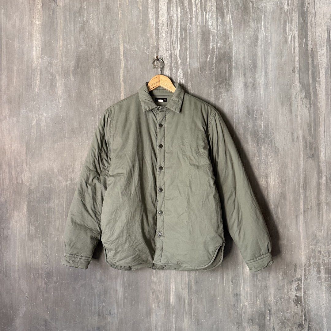 WORKWARE 3 Days Union BIG SHIRT Jacket - Olive (Category: Coats, Jackets and Outerwear) located in Puerto Princesa. Submitted by terdsthrift (Listing ID 1468450846, Image 1). Description: WORKWARE 3-Days Union BIG SHIRT Jacket - Olive Width: 22 Length: 26 Shoulder: 17.5 In Excellent Condition / No Issue Color Rate: 10/10 - Brand: Workware 3 Days Union - Item: Olive green/deep sage quilted jacket - Size: Small - Closure: Button-down front with cla