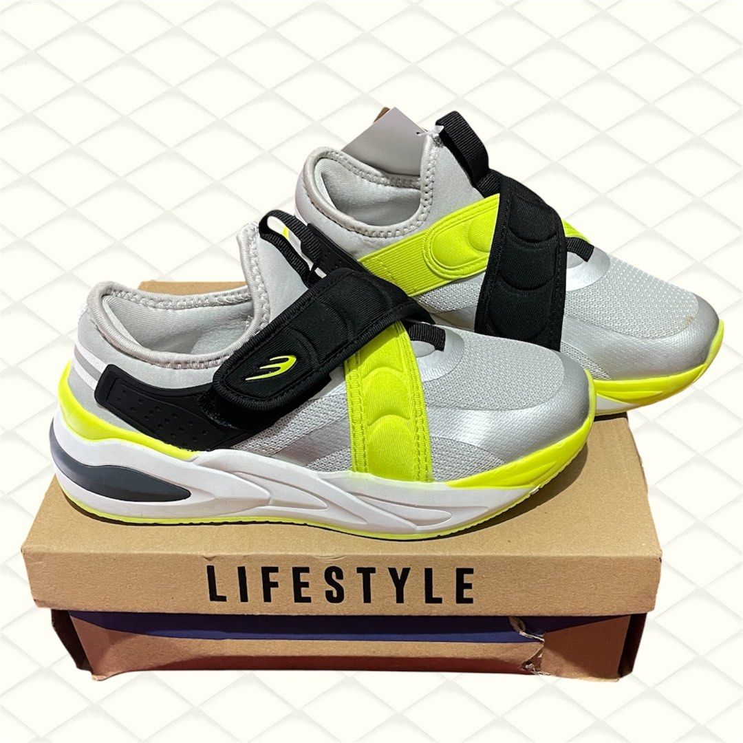 World Balance Change Pace BB Grey Green Size 36 (Category: Sneakers) located in Valenzuela. Submitted by thrina_kira (Listing ID 1468285943, Image 1). Description: - Brand: World Balance Change Pace BB - Color: Grey and Neon Green - Size: EU 36 - Condition: Brand new, tried on indoors only (never worn outside) - Features: Slip-on build, wide cross-strap, and Bounce Pad insole system for ultimate comfort - Inclusions: Original box and tag included