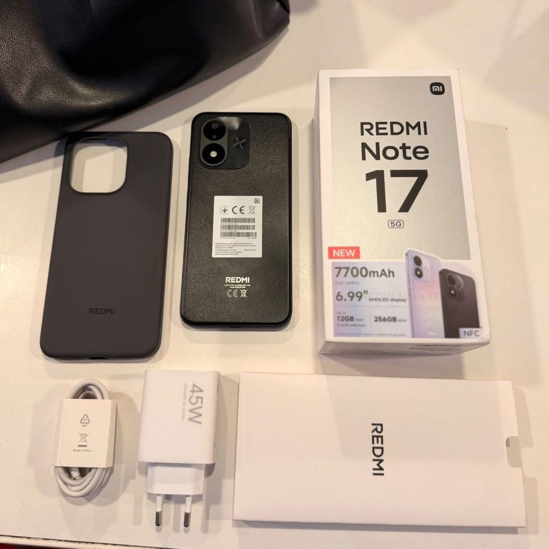 Xiaomi Redmi Note 17 5G (Category: Xiaomi) located in Manila. Submitted by _iamnics (Listing ID 1468469840, Image 1). Description: 📱 XIAOMI REDMI NOTE 17 5G Brand new — opened only for checking❗️ Xiaomi’s New Released Phone (September 2026) Opened for Checking: October 2026 • Display: 6.99” FHD+ AMOLED, 120Hz • Processor: Snapdragon 4 Gen 4 (4nm) • RAM/ROM: 6GB RAM + 256GB Storage • Rear Camera: 50MP Main Camera • Front Camera: 16MP Selfie Camer