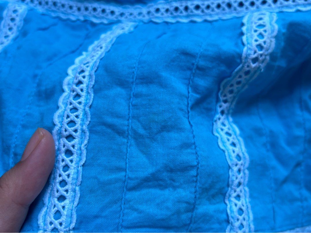 Y2K blue camisole cami (Category: Sleeveless) located in Taguig. Submitted by lovedby_flora (Listing ID 1468392377, Image 2). Description: No when worn Waistline: 24-26” Best fits xs frames.
