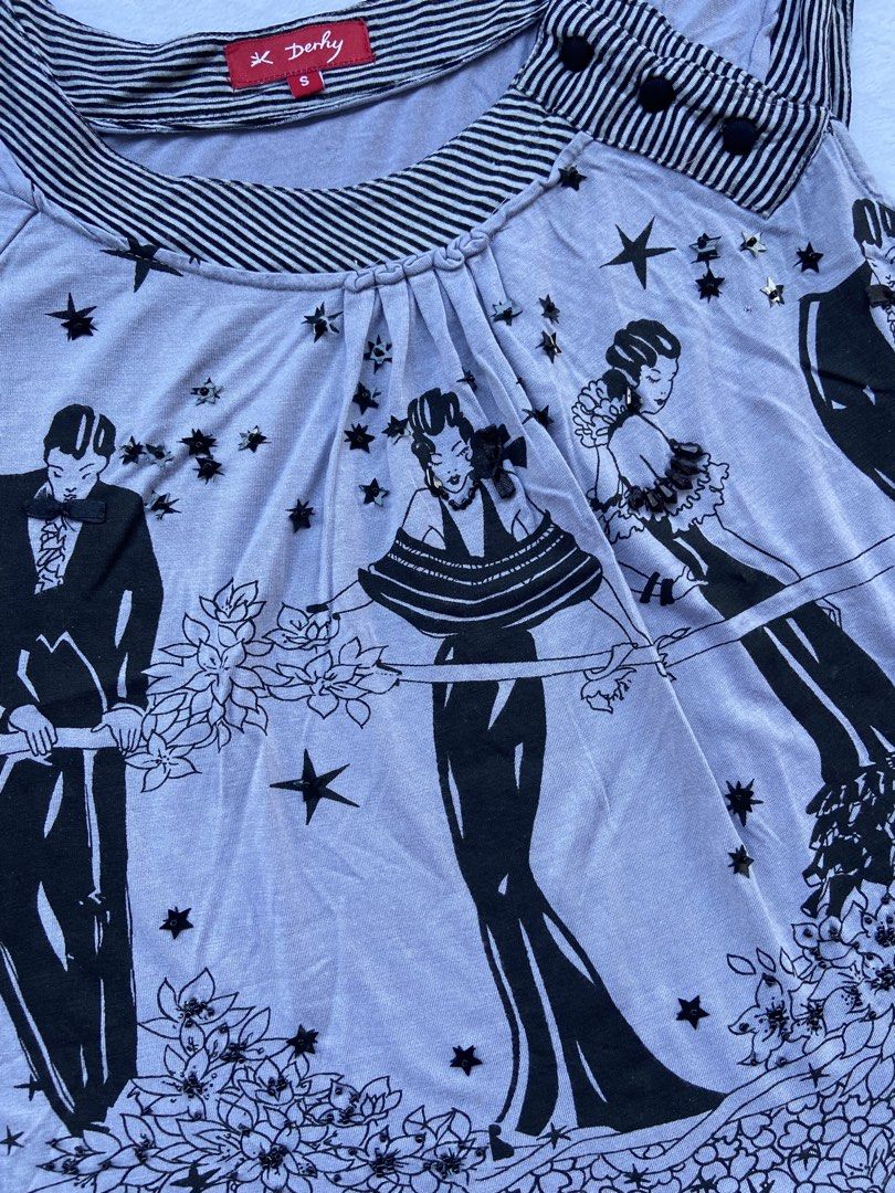 Y2K Rene Derhy (Category: Blouses) located in General Santos City (Dadiangas). Submitted by kala_chuchi (Listing ID 1468498217, Image 2). Description: Size. Medium 17 inches width 22 inches length No flaws Over all condition Excellent .