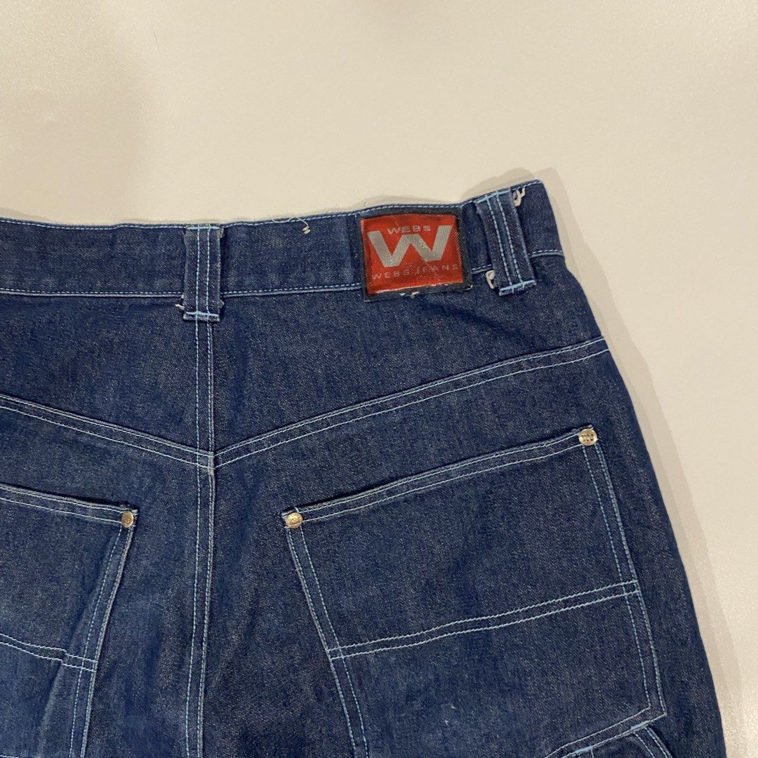 Y2k webs raw jorts (Category: Shorts) located in Iloilo. Submitted by joren_ian (Listing ID 1468306862, Image 3). Description: Size:34 Length:21 Waist:32 Leg open:11 ₱550 nego Condition:like new Issue:none .