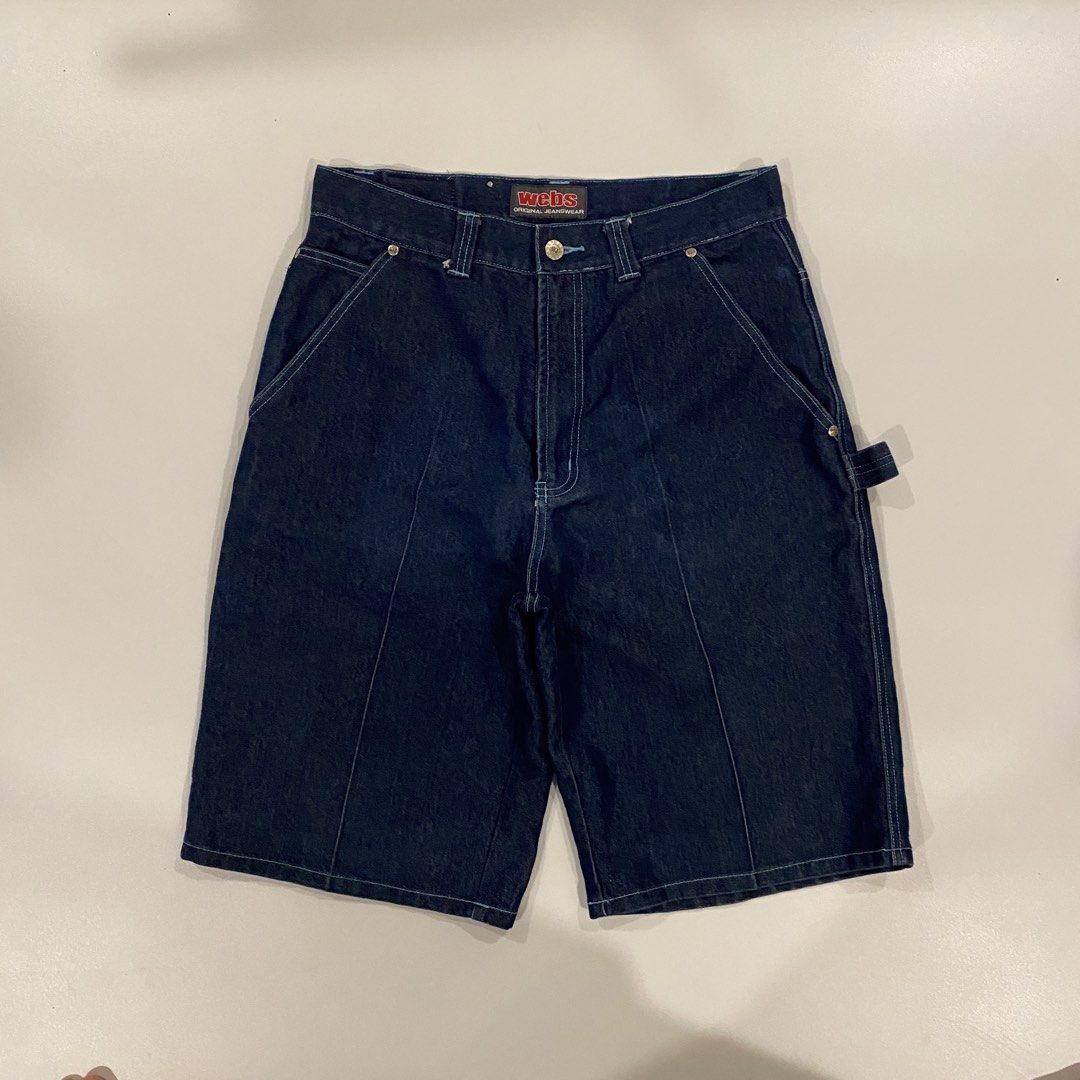 Y2k webs raw jorts (Category: Shorts) located in Iloilo. Submitted by joren_ian (Listing ID 1468306862, Image 1). Description: Size:34 Length:21 Waist:32 Leg open:11 ₱550 nego Condition:like new Issue:none .