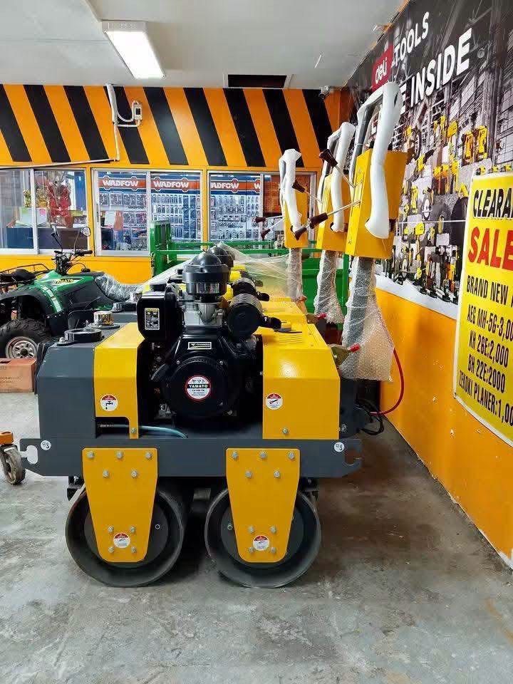 YAMATO WALK BEHIND VIBRATORY ROLLER (MINI PISON) (Category: Announcements) located in Santa Rosa. Submitted by ljesguerra (Listing ID 1468411462, Image 2). Description: YAMATO WALK BEHIND VIBRATORY ROLLER MINI PISON DOUBLE DRUM DIESEL ENGINE 12HP SPEECS👇👇 PRODUCT MODEL:FVR600D RATED POWER:12HP WALKING SPEED:400/min DRIVE WAY:STATIC HYDRAULIC WALK WAY:TWO WAY STEEL WHEEL SIZE:400X600MM VIBRATION FREQUENCY:70HZ VIBRATION FORCE:20KN CLIMBING ABILI