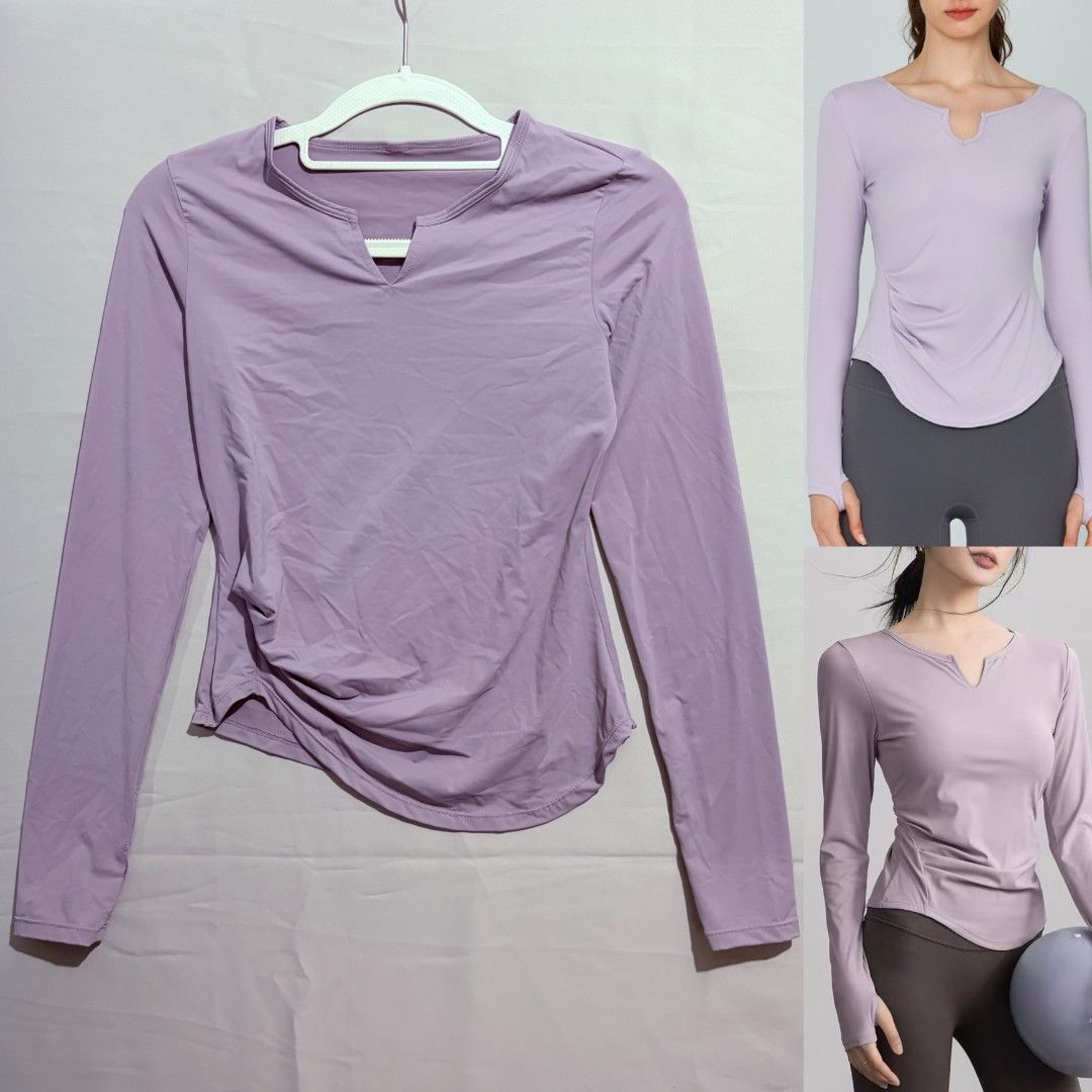 Yoga top Lilac (Category: Longsleeves) located in Abucay. Submitted by madamvcloset (Listing ID 1468406657, Image 1). Description: bought around 700+ never been used xs to small strechable.