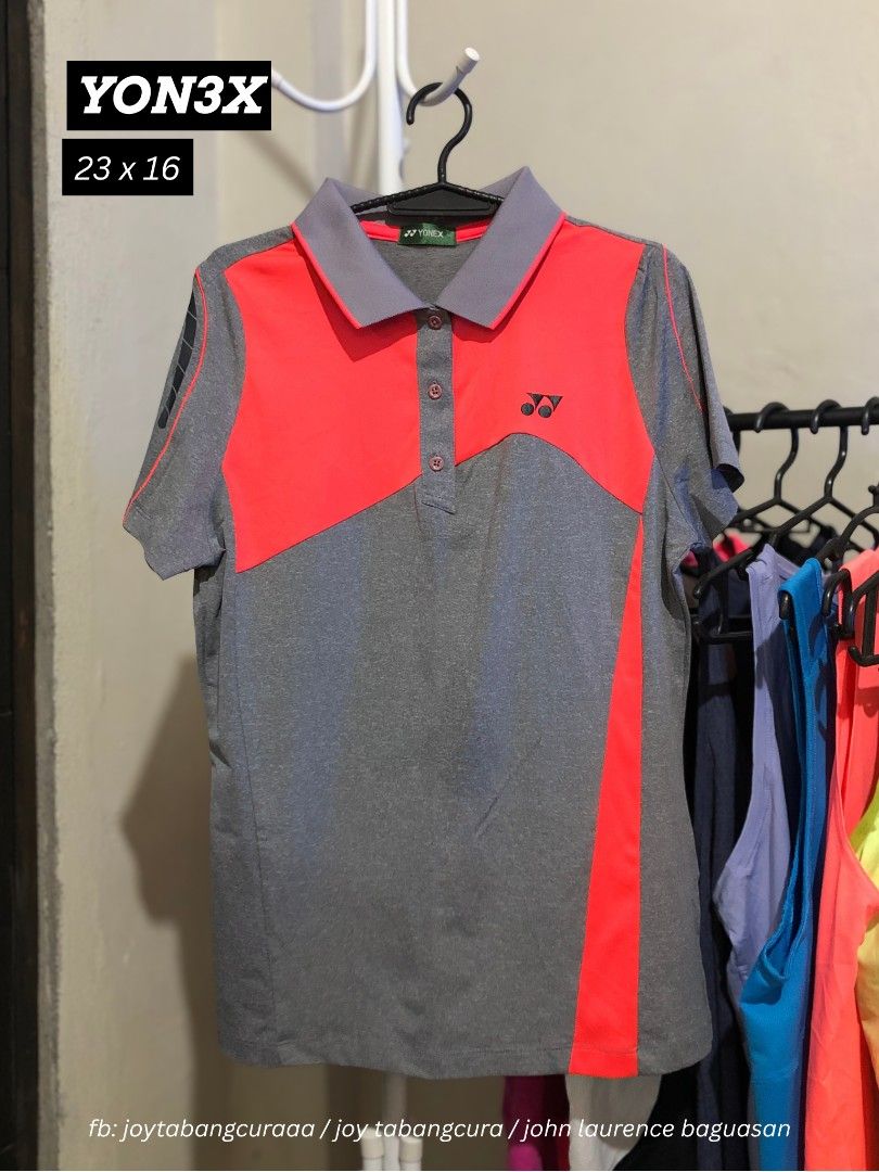 Yonex Grey and Red Polo Shirt (Category: Activewear) located in Manila. Submitted by dianatabangcura (Listing ID 1468449144, Image 1). Description: YONEX Polo Shirt P300 + sf Good as new. 1000/10 condition Loc: Llano, North Caloocan Payment first. No COD J&T / SPX / Lalamove Visit on blue app: Joy Tabangcuraaa.
