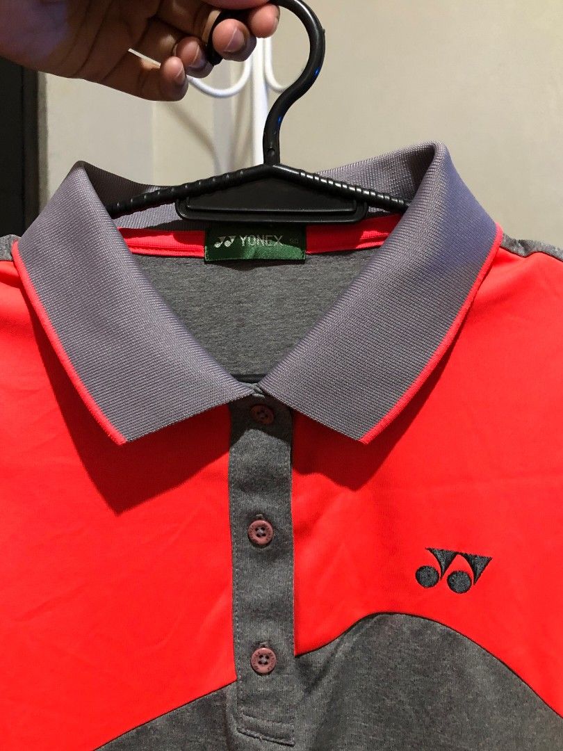 Yonex Grey and Red Polo Shirt (Category: Activewear) located in Manila. Submitted by dianatabangcura (Listing ID 1468449144, Image 2). Description: YONEX Polo Shirt P300 + sf Good as new. 1000/10 condition Loc: Llano, North Caloocan Payment first. No COD J&T / SPX / Lalamove Visit on blue app: Joy Tabangcuraaa.