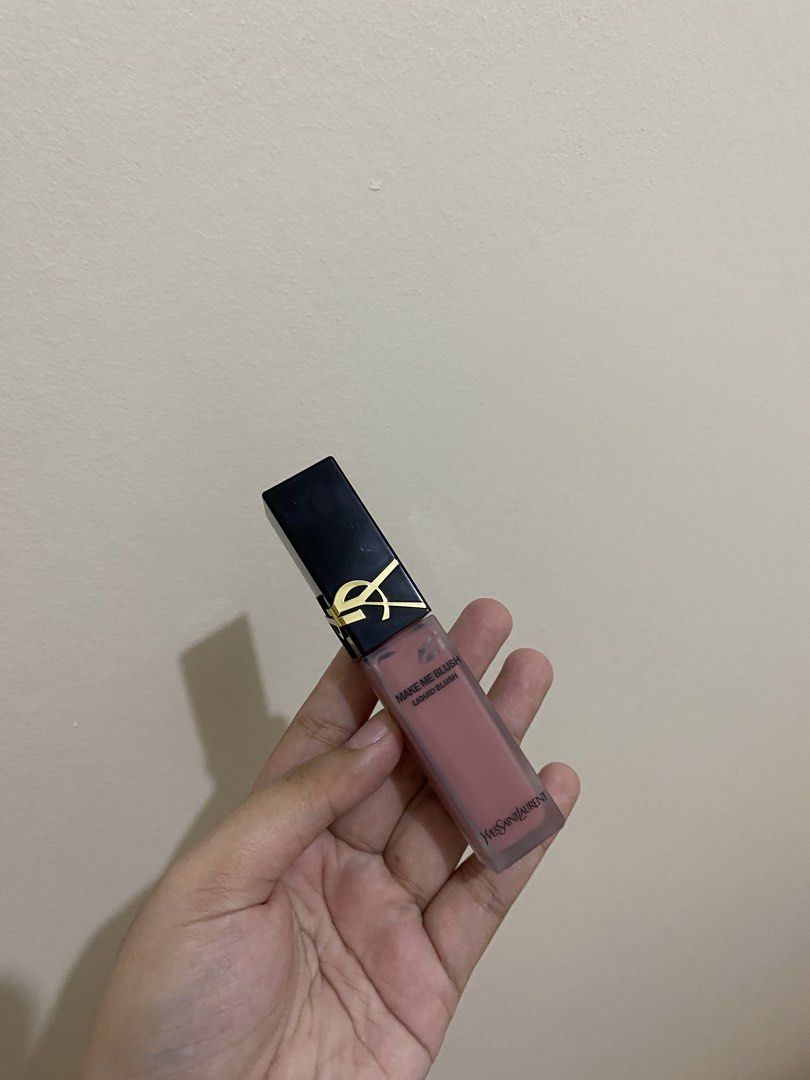 YSL Make Me Blush Liquid Blush Shade 44 (Category: Makeup) located in Imus. Submitted by preloveduhhly_ (Listing ID 1468424829, Image 1). Description: - Shade: 44 Nude Lavalliere | Dusty Rose Pink - Size: 0.50 fl oz / 15ml - Packaging: Frosted finish tube with black and gold YSL cap - Applicator: Built-in doe-foot applicator - Condition: 100% authentic RFS: not reaching for it more often + I prefer its powder formula Will also buy the new holiday