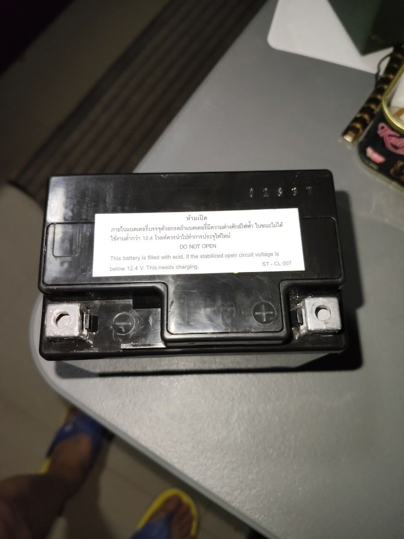 Yuasa YTZ 6V Click Battery (Category: Other Motorcycles Parts and Accessories) located in Quezon City. Submitted by expe888 (Listing ID 1468284630, Image 2). Description: - Brand: Genuine Yuasa (Made in Thailand) with Honda branding - Model: YTZ6V for Honda Click and Suzuki Raiders -used 2k kilometers. excellent condition. stand by voltage 13v. no issues whatsoever. Fishermall QC meet up 3-6pm only. 09777779131.