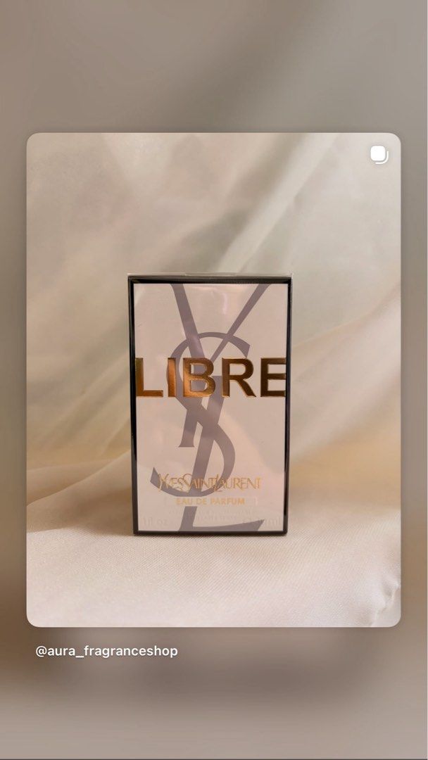 Yves Saint Laurent Libre Eau De Parfum 30ml (Category: Fragrance & Deodorants) located in Manila. Submitted by jergomez (Listing ID 1468412600, Image 1). Description: - Brand: Yves Saint Laurent (YSL) - Item: Libre Eau de Parfum - Size: 1 fl oz / 30 mL - Condition: Brand new, factory sealed in original plastic wrapping - Authenticity: 100% genuine and unopened bottle - Packaging: Pristine white and grey box with iconic gold YSL logo.