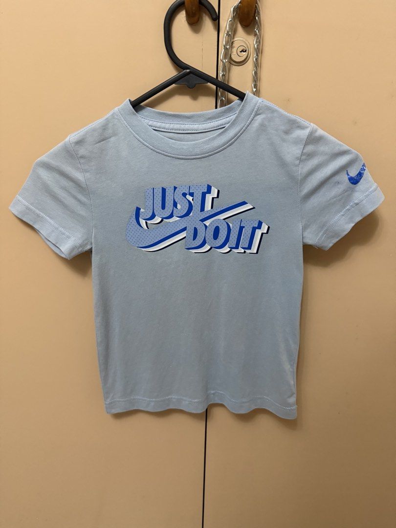 Zara and Nike Top (for 3-4Y) (Category: Babies & Kids Fashion) located in Manila. Submitted by declutterwithkaren22 (Listing ID 1468313409, Image 3). Description: Original Zara and Nike (Store bought) Honest issue with nike shirt: damage to left arm print due to ironing (see pic) RFS: outgrown.