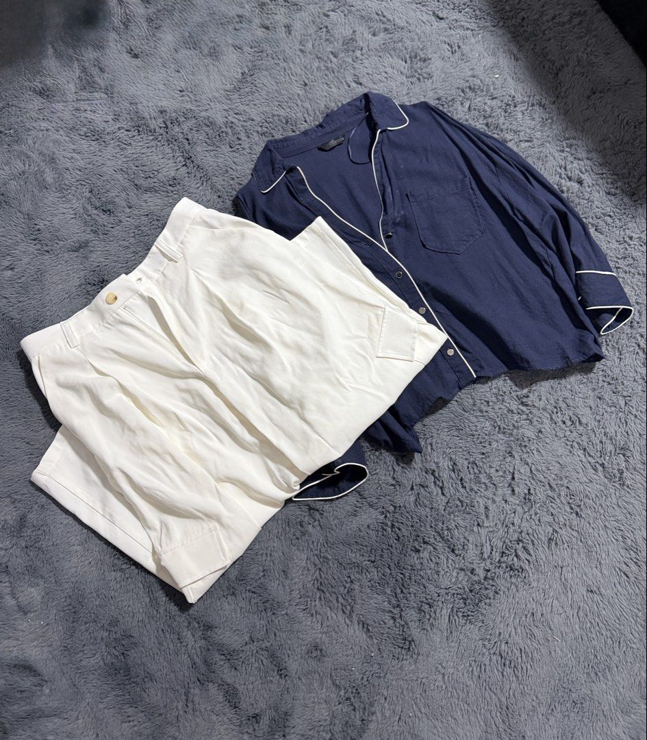Zara Lazy Co-ords (Category: Sets or Coordinates) located in Las Pinas. Submitted by juls_mp (Listing ID 1468440879, Image 1). Description: Pants: Never been used Top: Barely used, has lotion stains.