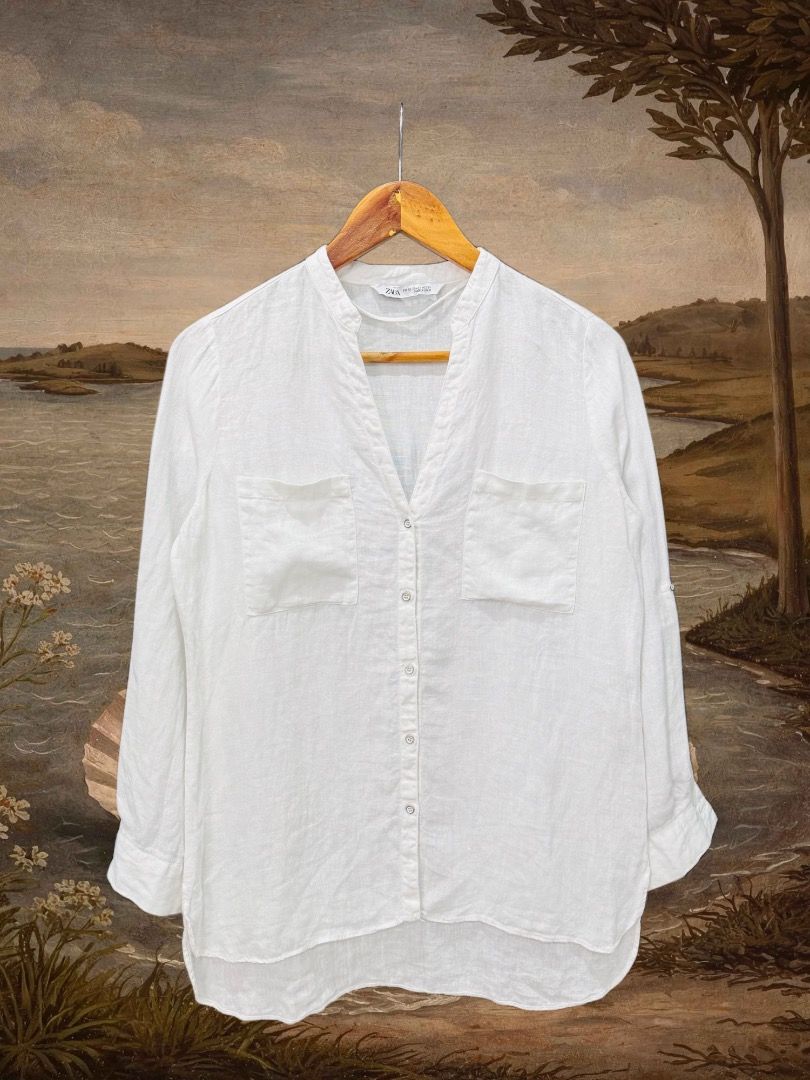 Zara linen white long sleeve (Category: Activewear) located in Dasmarinas. Submitted by thrifteefinds (Listing ID 1468400026, Image 1). Description: Zara linen white long sleeve Size: XS 19W 29L Excellent condition M/Mine: 550 DM: Name | Contact | Address & Brgy Please comment MINE only if you’re 100% sure and ready to pay. No return or exchange .
