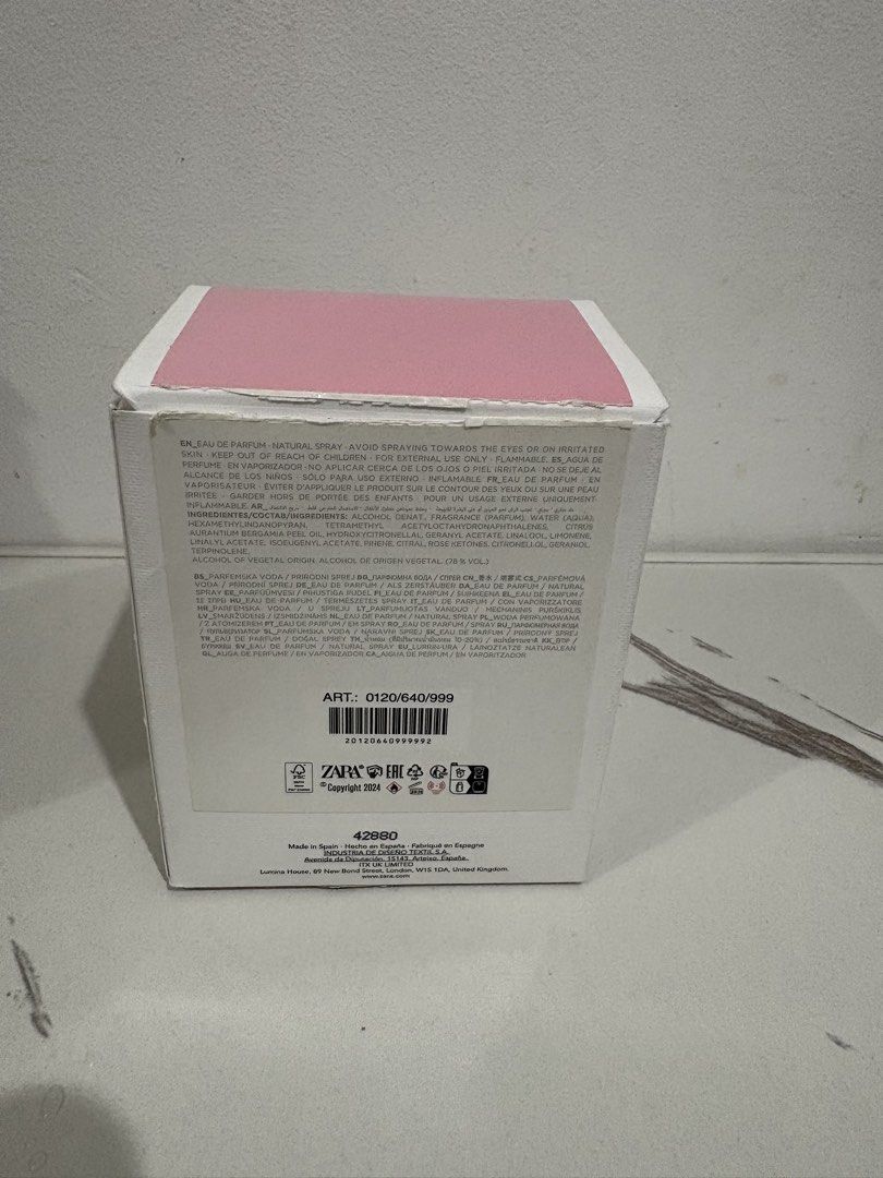Zara Orchid Intense Eau de Parfum 90ml (Category: Fragrance & Deodorants) located in Manila. Submitted by coolphoenix_f1e702 (Listing ID 1468394120, Image 3). Description: - Item: Zara Orchid Intense Eau de Parfum - Volume: 90 ml - Condition: Brand new, unused, in original box - Packaging: Pink glass bottle with silver cap - Scent Profile: Fresh, ideal for daily wear - Reason for selling: Decluttering extra purchases (great for gifting!) .