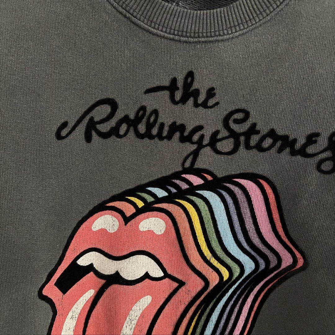 Zara rolling stones sweater (Category: Babies & Kids Fashion) located in Manila. Submitted by ourburstingwardrobe_ (Listing ID 1468356880, Image 3). Description: Size 6 Like new condition.