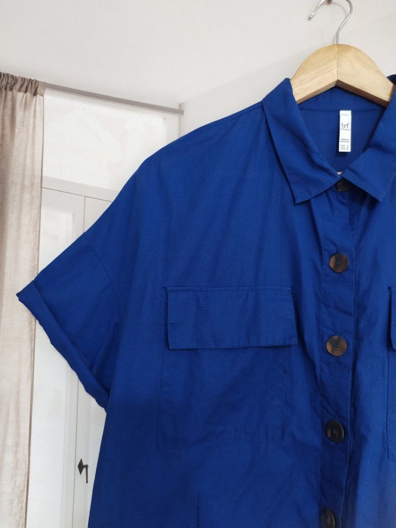 Zara royal blue boxy top (Category: Blouses) located in Lucena. Submitted by styleddsc (Listing ID 1468326599, Image 3). Description: Medium to large.