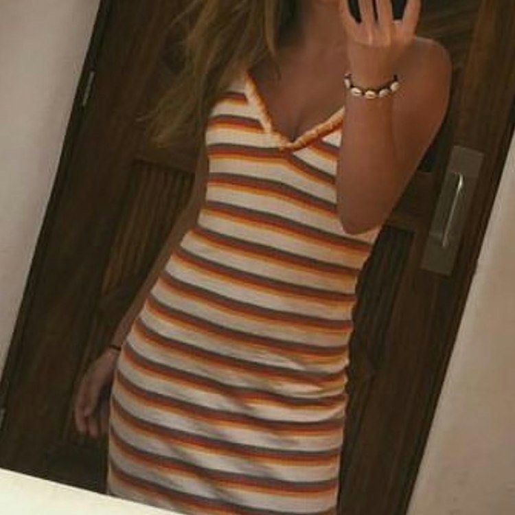 Zara Striped Summer Midi Dress (Category: Dresses) located in Manila. Submitted by gabwie (Listing ID 1468424253, Image 2). Description: - Brand: Zara Trafaluc - Style: Ribbed knit bodycon dress with V-neckline and ruffle strap details - Summer dress - Midi Dress - Material: Super stretchy and comfortable fabric - Emphasizes curves! - Condition: Excellent, ready to wear - WORN ONCE FOR EL NIDO TRIP.
