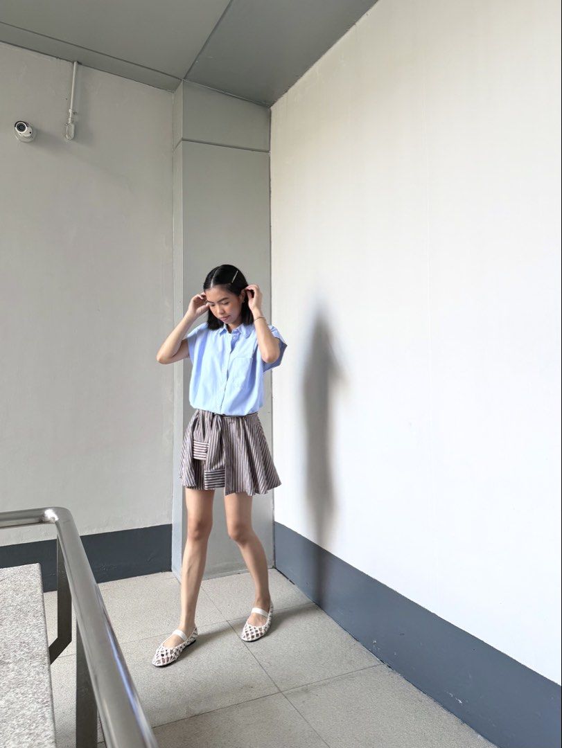 Zara Tie-Waist Skort (Category: Skirts) located in Manila. Submitted by shopelainevillapando (Listing ID 1468303587, Image 2). Description: Used only for photos! SRP is Php2995.