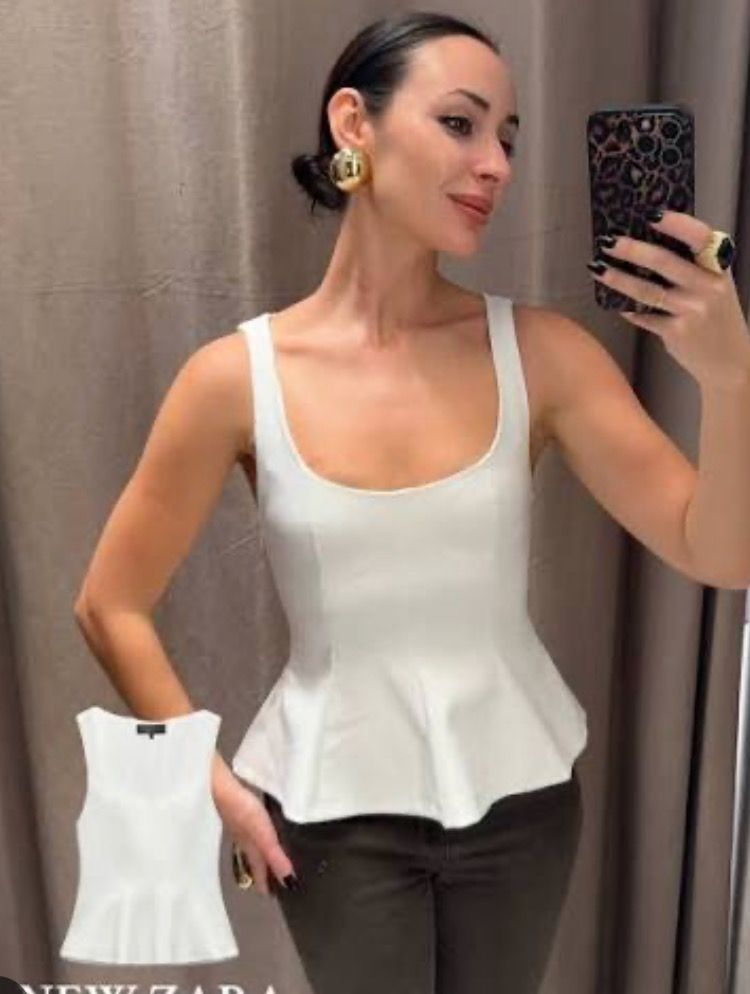 Zara Top (Category: Blouses) located in Quezon City. Submitted by dianneechloee (Listing ID 1467537828, Image 1). Description: ୨୧ ‧₊˚ 🤍 ZARA WHITE TOP 🎀 ౨ৎ bought from Zara ✨ ౨ৎ clean girl & classy vibes 🩰 ౨ৎ perfect for everyday fits, dates & going out 🫧 ౨ৎ size: XS ౨ৎ condition: Used Once ♡ price: ₱400 ♡ shipping via J&T Express / Lalamove 📦💌 ♡ payment via GCash 💸 ♡ negotiable for sure buyers! 🎀 decluttering my closet, hope this cutie f