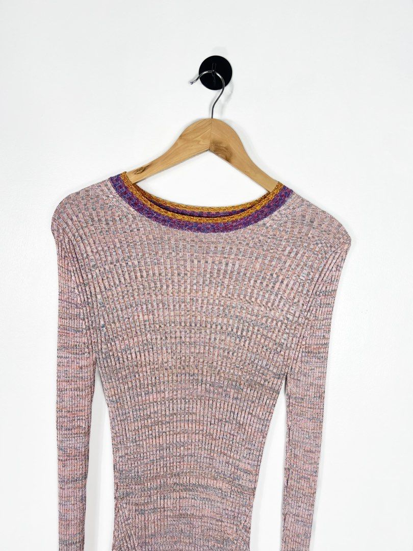 Zimmermann - Rainbow Knit Mouline Sweater (Category: Shirts) located in Bacolod City. Submitted by nodaysoff (Listing ID 1468399981, Image 2). Description: Zimmermann - Rainbow Knit Mouline Ribbed Sweater - Authentic Measures: 18x27 | Small Excellent condition No flaws ₱3,000.
