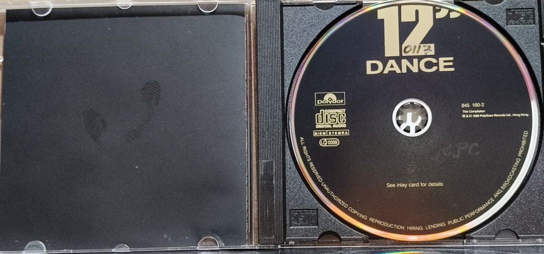 12 Inch Dance Compilation Audio CD Polydor Records 1990 (Category: CDs & DVDs) located in Manila. Submitted by ruelcabrer77078 (Listing ID 1468689855, Image 3). Description: - Format: Standard jewel case CD with front insert and back tracklist - Release Year: 1990 by Polydor Records (PolyGram catalog #845 160-2) - Featured Artists: Bombalurina, Suzanne Vega, Technotronic, D-Mob, and more - Condition: Jewel case shows surface scuffs and scratches 