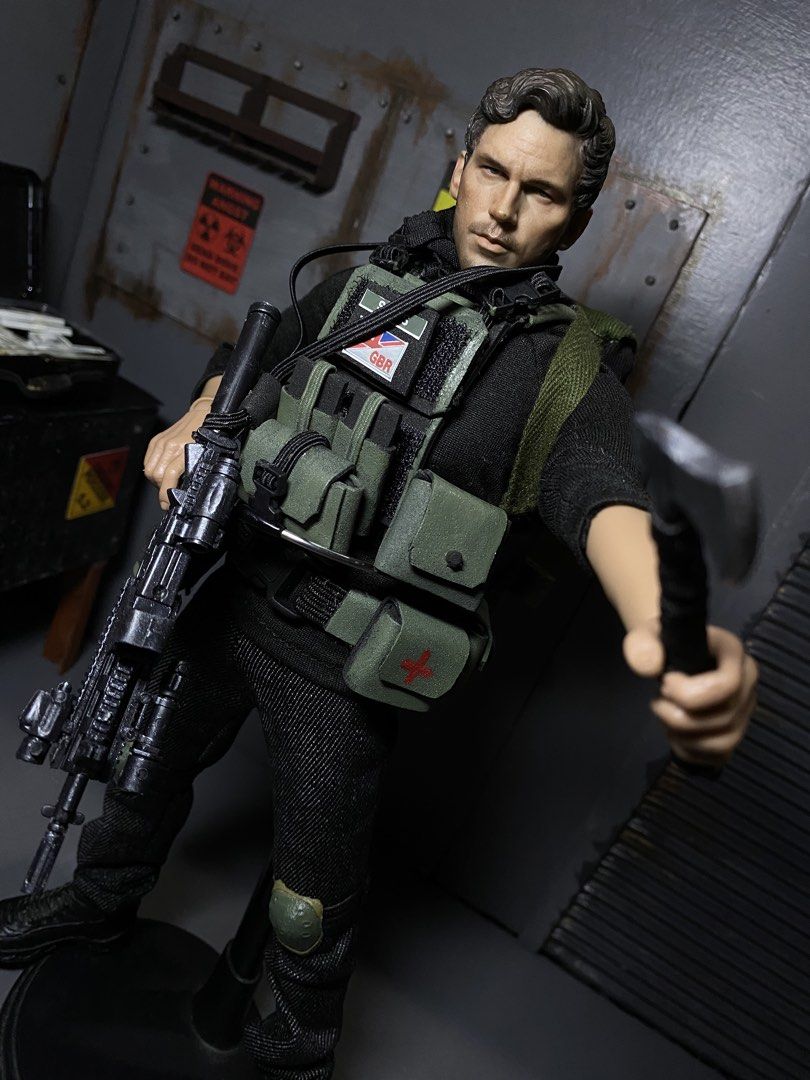 1/6 scale custom soldier (Category: Figurines & Statues) located in Quezon City. Submitted by dormammucinder (Listing ID 1468544384, Image 2). Description: NOT HOT TOYS (brand) Chris Pratt - 2800 Mike Colter - 3200 Hugh Jackman - 2800 Mx0 body Hand made gear/lbe harness/body armor gcash QC area no stand.