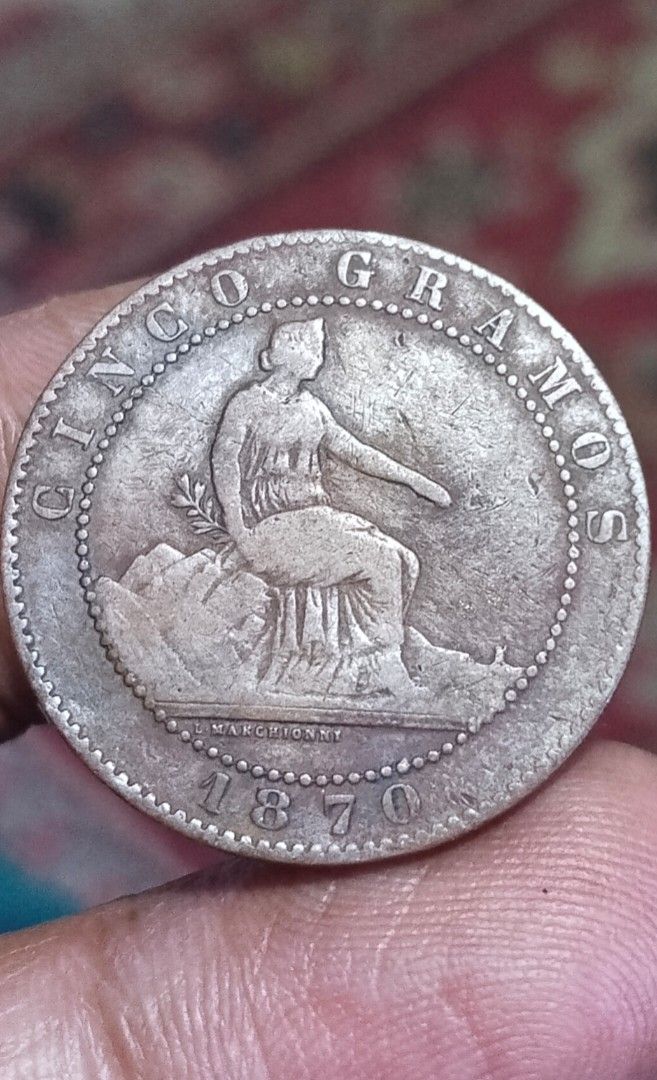 1870 5 Centimos (Category: Currency) located in Manila. Submitted by wildcrystal.3b537c (Listing ID 1468282940, Image 1). Description: .