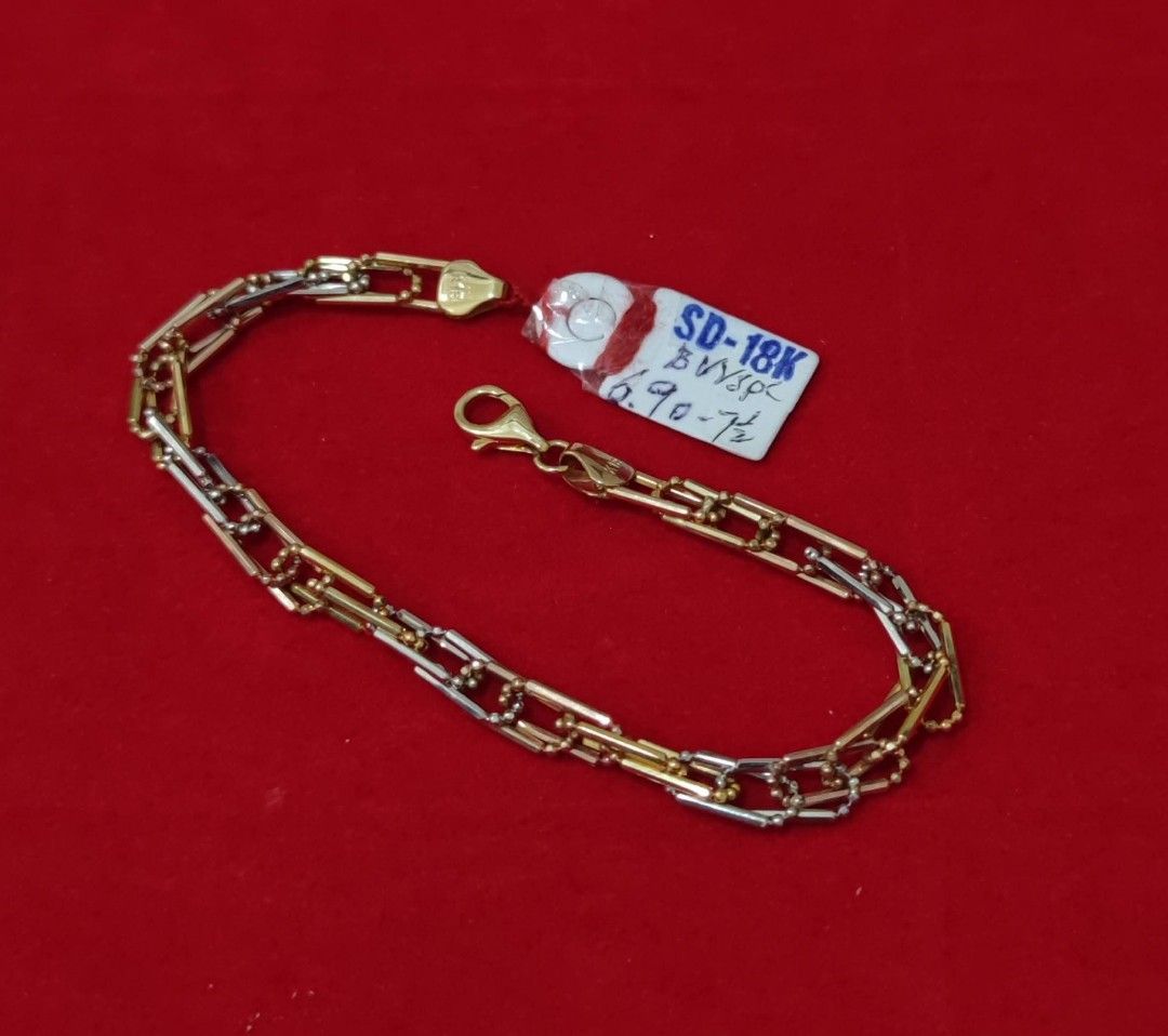 18k Saudi gold bracelet (Category: Bracelets) located in Manila. Submitted by bhelgoldseller2ndaccount (Listing ID 1468605563, Image 3). Description: New!!✨New!!✨New!! Authentic 18k Saudi Golds 💯pawnable/naisasanla 💯with high appraisal rate 💯good investment 💯Direct supplier price 👉OPEN for resellers 🌺please take time to evaluate their actual sizes and grams 👉Best panggift for all occasions ✅ Sold per grams not per piece Kya lowest price ✅W