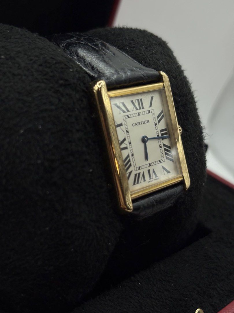 2017 Cartier Tank Large W1018855 (Category: Luxury Watches) located in Pasig City. Submitted by nickyestrada (Listing ID 1468536614, Image 2). Description: Cartier Tank Large White roman dial 18k Yellow gold case 33.7mm x 25.5mm Leather strap W1018855 2017 year model 9.8/10 Complete set Open for authentication 350k.