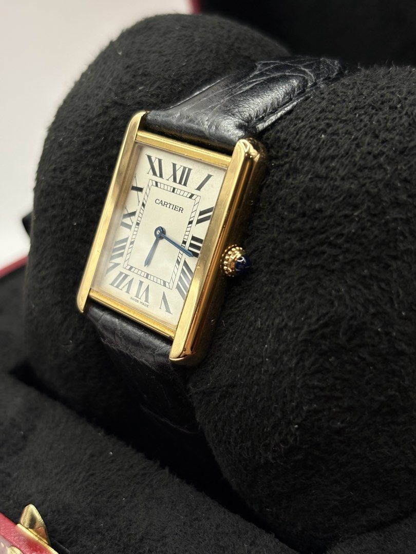 2017 Cartier Tank Large W1018855 (Category: Luxury Watches) located in Pasig City. Submitted by nickyestrada (Listing ID 1468536614, Image 3). Description: Cartier Tank Large White roman dial 18k Yellow gold case 33.7mm x 25.5mm Leather strap W1018855 2017 year model 9.8/10 Complete set Open for authentication 350k.