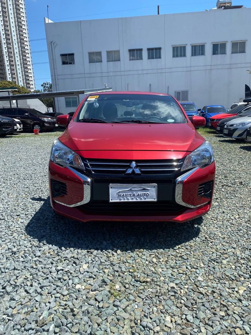 2025 Mitsubishi Mirage g4 (Category: Used Cars) located in Pasig City. Submitted by mad_cars (Listing ID 1468531632, Image 1). Description: 2025 MITSUBISHI MIRAGE G4 GLX AUTOMATIC TRANSMISSION ₱519,000 (AVAILABLE FOR FINANCING ZERO PERCENT PROCESSING FEE UNTIL OCTOBER 16-17 ONLY.) Red 12tkms mileage Gasoline Engine 2 ending plate Automatic Transmission By the way, my name is SIR DAVID. Please look for me when you are here. I'll be the one to assi