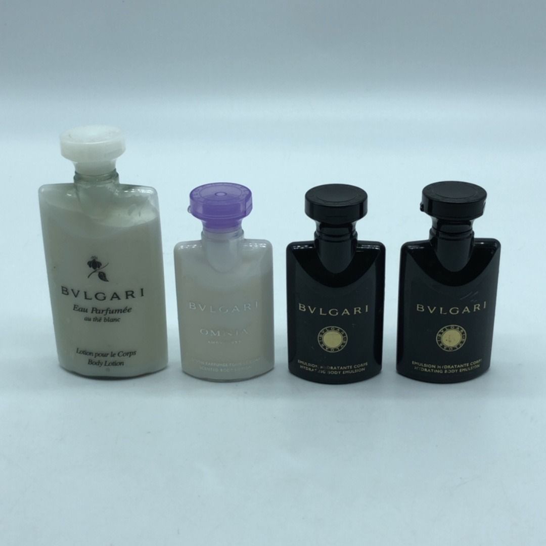 257001639 BVLGARI LOTION 4 SET (Category: Sanitary Hygiene) located in Taguig. Submitted by ecoring.ph (Listing ID 1468588501, Image 2). Description: ◆CONDITION: A ◆DESCRIPTIONS: (Other defects/info:) OVERVIEW: Top Notes: White Tea, Artemisia, Bergamot, Bitter Orange, and Orange Blossom. Heart Notes: White Pepper, Cardamom, and Coriander. Base Notes: White Musk, Woody Amber, Jasmine, and Rose. The production dates of the tester perfumes lotions a