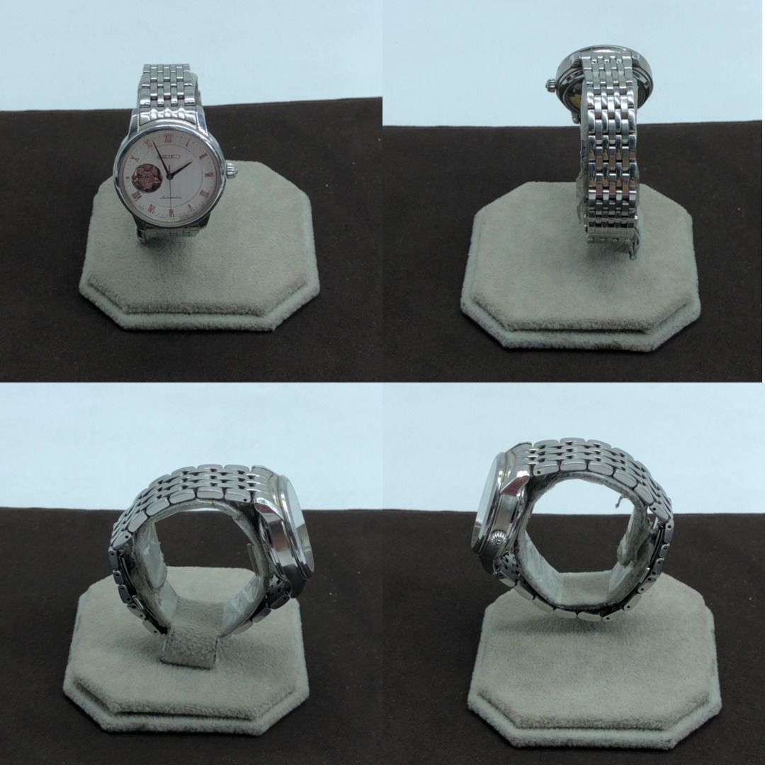 267009962 SEIKO WATCH AUTOMATIC 4R38A (Category: Luxury Watches) located in Taguig. Submitted by ecoring.ph (Listing ID 1468590121, Image 2). Description: ◆CONDITION: B- ◆DESCRIPTIONS: (Other defects/info:) The bezel, case back, end pieces, crown, links, and clasp of the watch are scratched, stained, and dirty, have minimal dents, and show signs of use. The links of the watch are slightly bent. MOVEMENT: * AUTOMATIC MECHANISM: * WORKING ◆WRIST SI