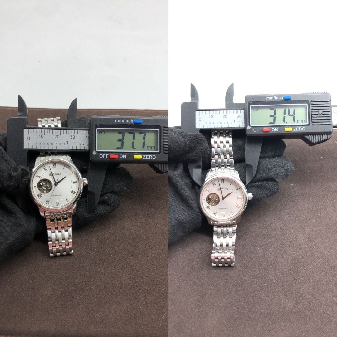 267009962 SEIKO WATCH AUTOMATIC 4R38A (Category: Luxury Watches) located in Taguig. Submitted by ecoring.ph (Listing ID 1468590121, Image 3). Description: ◆CONDITION: B- ◆DESCRIPTIONS: (Other defects/info:) The bezel, case back, end pieces, crown, links, and clasp of the watch are scratched, stained, and dirty, have minimal dents, and show signs of use. The links of the watch are slightly bent. MOVEMENT: * AUTOMATIC MECHANISM: * WORKING ◆WRIST SI