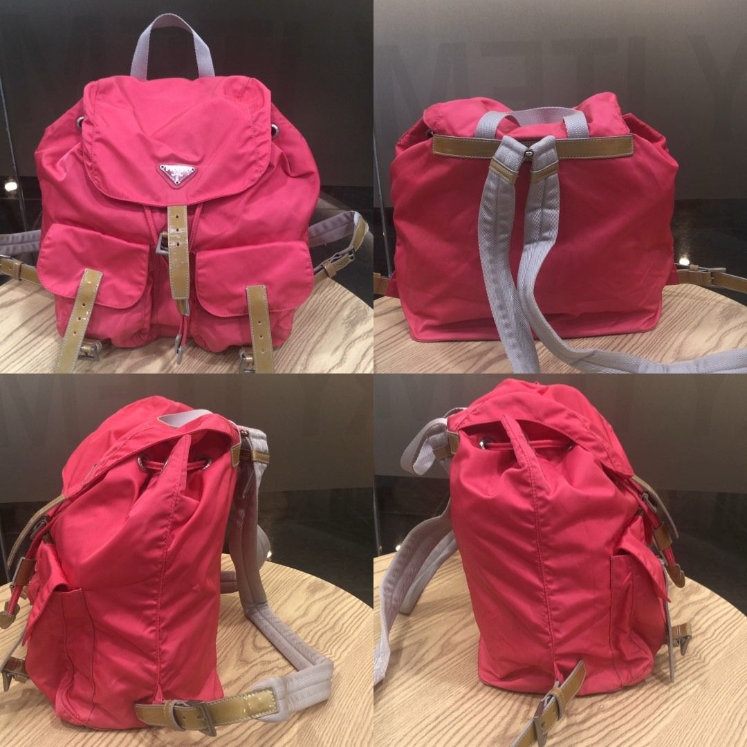 267010001 PRADA BAG NYLON PRADA TESSUTO BACKPACK (Category: Luxury Bags & Wallets) located in Taguig. Submitted by ecoring.ph (Listing ID 1468570757, Image 2). Description: ◆CONDITION: B- ◆DESCRIPTIONS: (Other defects/info:) OUTER: The body of the bag has stains, dirt, deformation, and wrinkles, and shows signs of use. The bottom and bottom corners have stains and dirt, and show visible signs of use. The patent strap of the bag have dirt, stains,