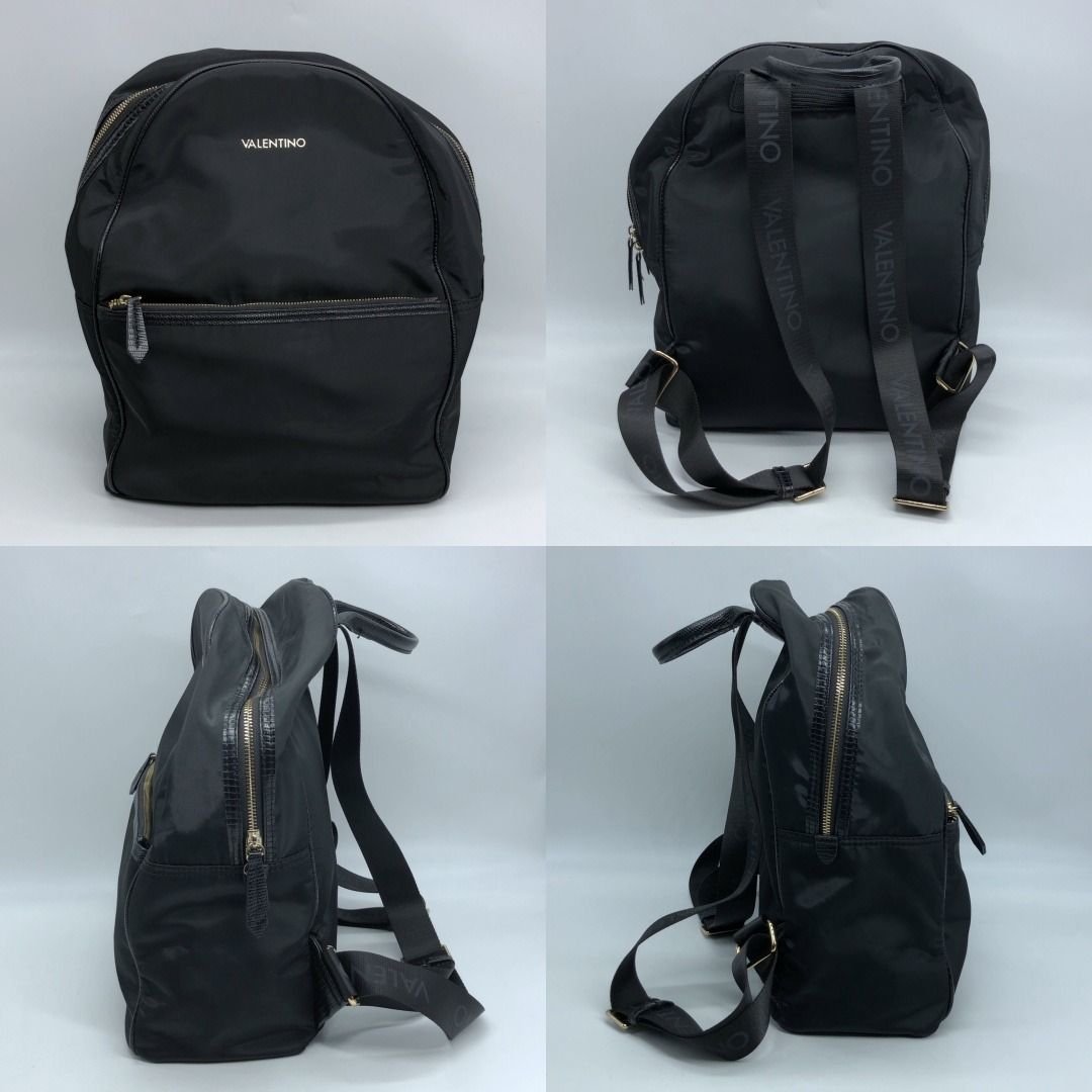 267010180 VALENTINO BAG NYLON MARIO BACKPACK (Category: Luxury Bags & Wallets) located in Taguig. Submitted by ecoring.ph (Listing ID 1468584664, Image 2). Description: ◆CONDITION: B ◆DESCRIPTIONS: (Other defects/info:) OUTER: The body of the bag is stained and dirty, and shows signs of use. The bottom and bottom corners of the bag are scratched, scuffed, stained, dirty, wrinkled, deformed, slightly peeled off, and chipped, have press marks, and 