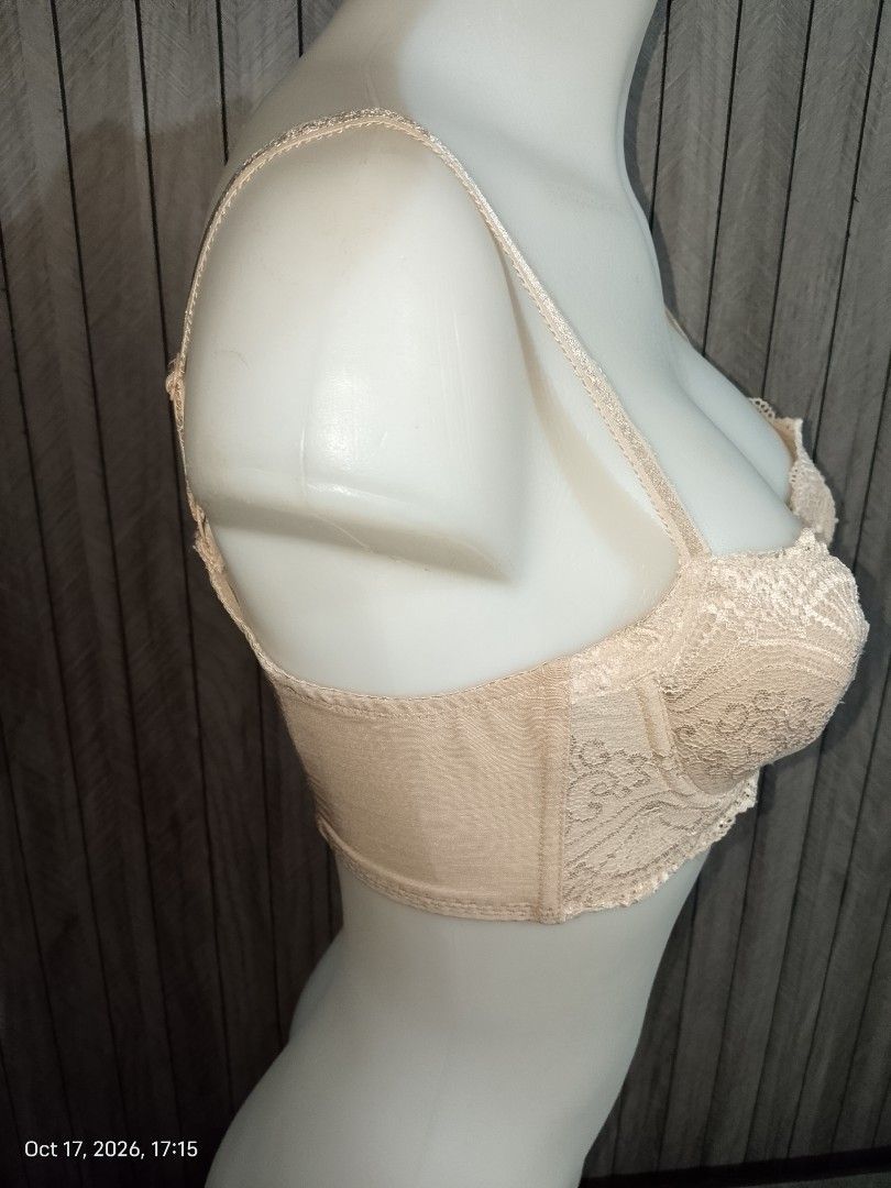 34b pretty beige lace bra thin pads with underwire (Category: Undergarments & Loungewear) located in Manila. Submitted by truecrystal-1407 (Listing ID 1468590340, Image 2). Description: .