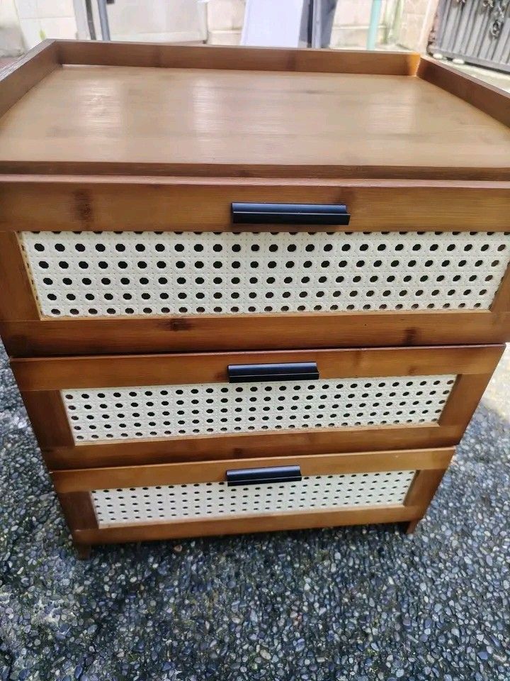 3 DRAWER SIDE TABLE (Category: Tables & Sets) located in Quezon City. Submitted by mpfurniture (Listing ID 1468542637, Image 3). Description: NEW ARRIVAL NEW ARRIVAL!!! JAPAN SURPLUS QUALITY! 3 DRAWER SIDE TABLE! GOOD QUALITY! PM ME! LOC: NOVALICHES QC!.