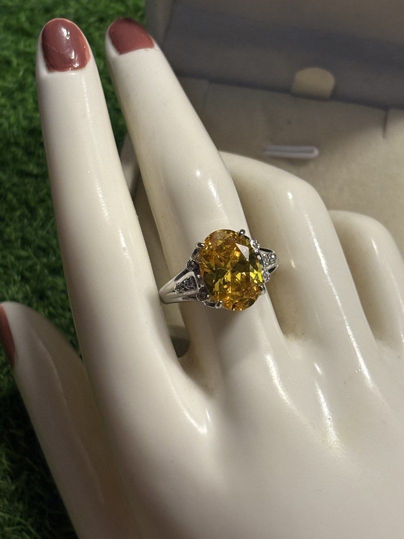 5ct citrine ring gemstone (Category: Rings) located in Davao. Submitted by emmanuelchuamellorin23 (Listing ID 1468669699, Image 2). Description: 💛power ring citrine gemstone Size8 adjustable Markings Au750 Rodium/ Platinum over copper based metal Tarnish resistant with extra care Message me directly📩.