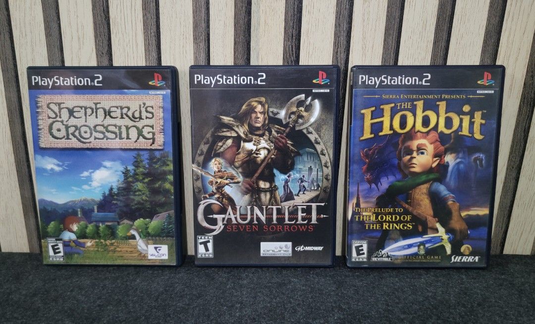✨ PLAYSTATION 2 GAMES (Category: PlayStation) located in Caloocan City. Submitted by RetroGuild (Listing ID 1468695457, Image 1). Description: AVAILABLE‼️ ✨ PLAYSTATION 2 GAMES 🪙 PRICELIST: • THE HOBBIT: THE PRELUDE TO THE LORD OF THE RINGS - ₱1,299 • GAUNLET: SEVEN SORROWS - ₱1,499 • SHEPERD'S CROSSING - ₱2,499 📝 IMPORTANT NOTES: • Original/Genuine Games • Tested and in Good Working Condition • Compatibility: PS2, PS3 B.C. (NTSC-U/C or M0dded 