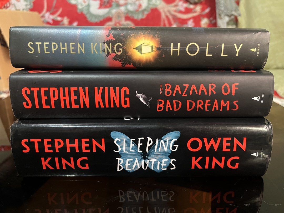 📚 stephen king books for sale! (Category: Storybooks) located in Cabanatuan. Submitted by maligamgam (Listing ID 1468586767, Image 1). Description: selling these kasi wala na talaga akong shelf space kaya hindi ko na sila maalagaan nang maayos. hoping to find them a new home where they can be taken care of better. available titles: • holly • the bazaar of bad dreams [SOLD] • sleeping beauties 💸 ₱600 each. presyong paperback na lol pero slightly