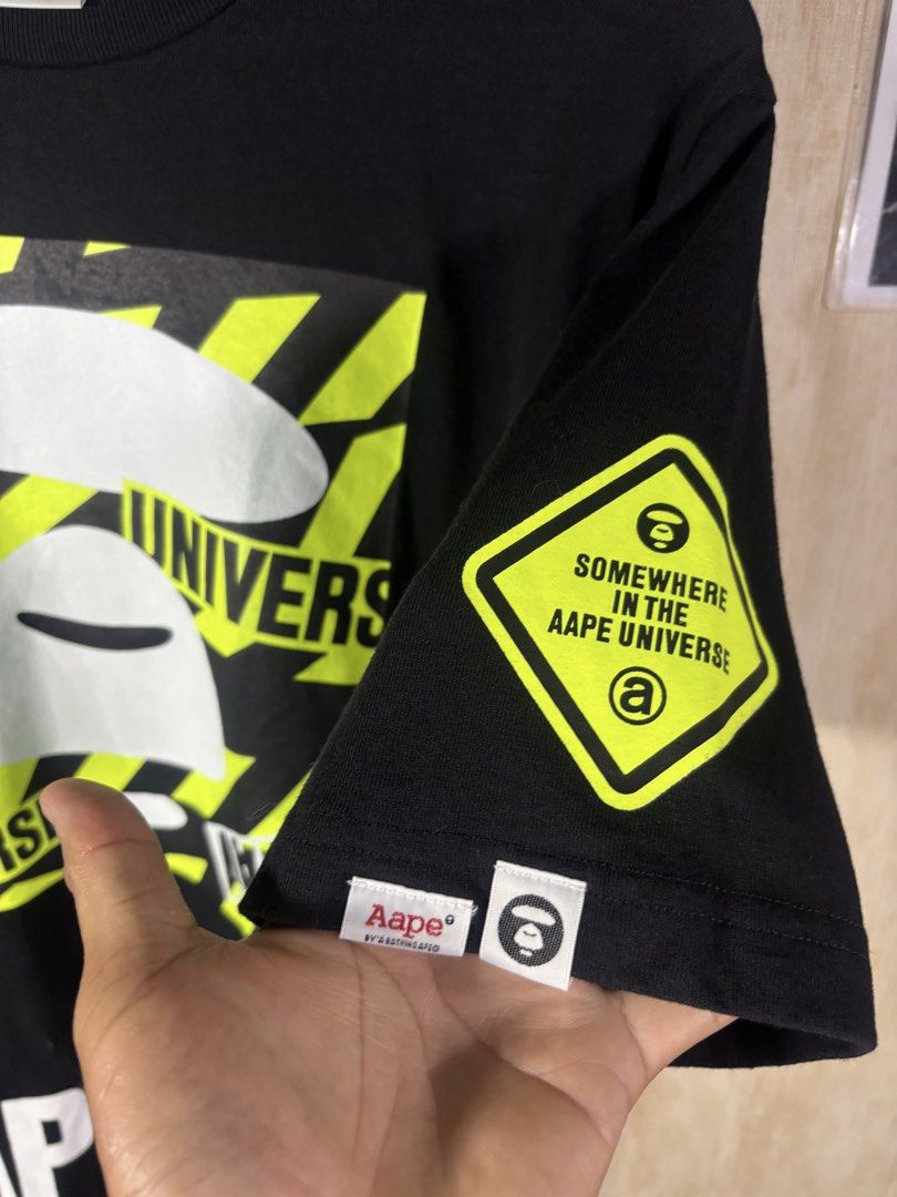AAPE HAZARD SHIRT (Category: Tshirts & Polo Shirts ) located in Cabuyao City. Submitted by pormanation-thrift-store (Listing ID 1468621523, Image 3). Description: AAPE HAZARD SHIRT Condition: LIKE NEW Color rate: 10/10 (PWEDE SA MASELAN) Size: MEDIUM Dimes: 19”Wx 26.5”L Issue: NONE✅ Price: 1200.