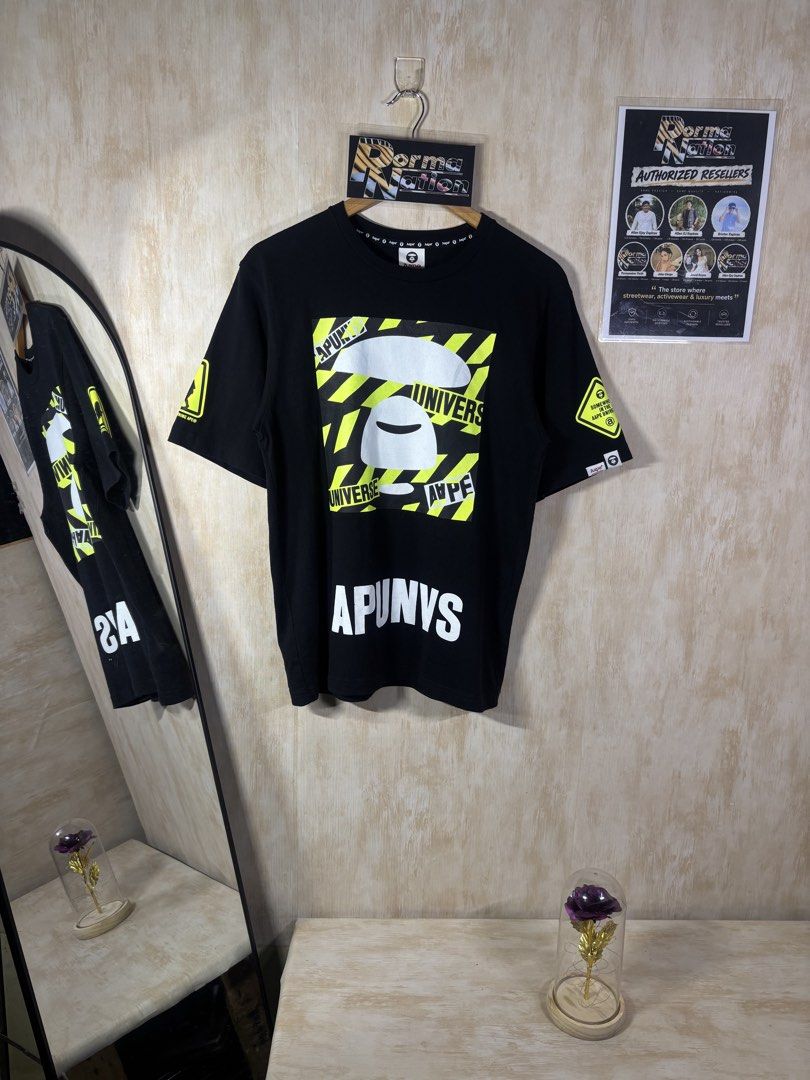 AAPE HAZARD SHIRT (Category: Tshirts & Polo Shirts ) located in Cabuyao City. Submitted by pormanation-thrift-store (Listing ID 1468621523, Image 1). Description: AAPE HAZARD SHIRT Condition: LIKE NEW Color rate: 10/10 (PWEDE SA MASELAN) Size: MEDIUM Dimes: 19”Wx 26.5”L Issue: NONE✅ Price: 1200.
