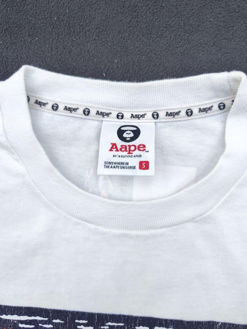 Aape Motif Mount Fuji Tee (Category: Tshirts & Polo Shirts ) located in Bulacan. Submitted by emilj23 (Listing ID 1468522030, Image 3). Description: Aape Motif Mount Fuji Tee Size S on Tag L 26 W 21.5 Condition 9/10 Color rate 9/10 Issue Crackprints,Minimal Stain.