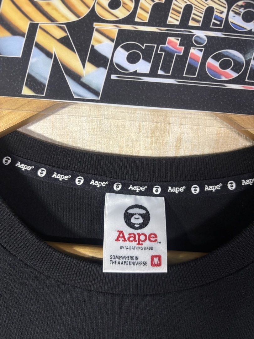 AAPE PURPLE CAMOU HEAD TEE (Category: Tshirts & Polo Shirts ) located in Cabuyao City. Submitted by pormanation-thrift-store (Listing ID 1468620856, Image 3). Description: AAPE PURPLE CAMOU HEAD TEE Condition: LIKE NEW Color rate: 10/10 (PWEDE SA MASELAN) Size: MEDIUM Dimes: 20”Wx28”L Issue: NONE✅ Price: 1300.