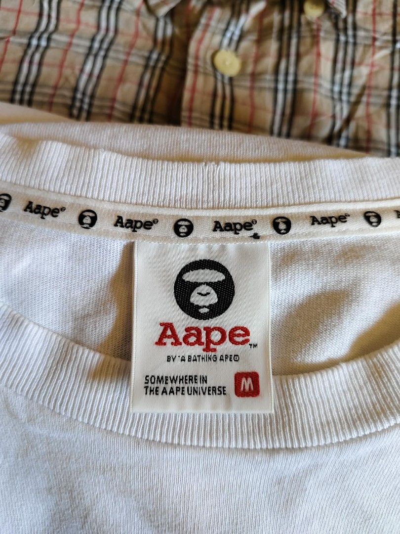 AAPE SHIRT (Category: Tshirts & Polo Shirts ) located in Tubigon. Submitted by negosyanthrift (Listing ID 1468511614, Image 2). Description: Size:Medium to Large 19x27 Issue minimal scratches at the neck Excellent condition Need wash only 🏷️299+sf.