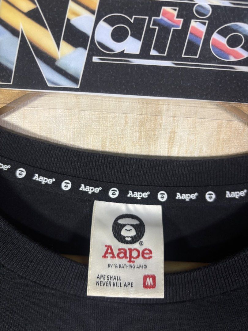 AAPE SHIRT (Category: Tshirts & Polo Shirts ) located in Cabuyao City. Submitted by pormanation-thrift-store (Listing ID 1468619925, Image 3). Description: AAPE SHIRT Condition: EXCELLENT Color rate: 9.5/10 Size: MEDIUM Dimes: 19.5”Wx27.5”L Issue: NONE✅ Price: 1200.